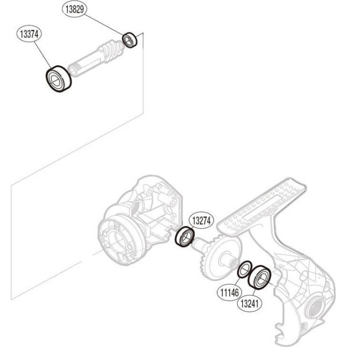 Запчасть для катушки SHIMANO BEARING SET набор подшипников PK0081